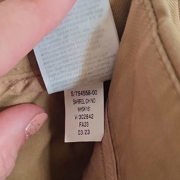 Banana Republic Womens Size 8 Barrel Leg Chino In Whiskey - Picture 4 of 9